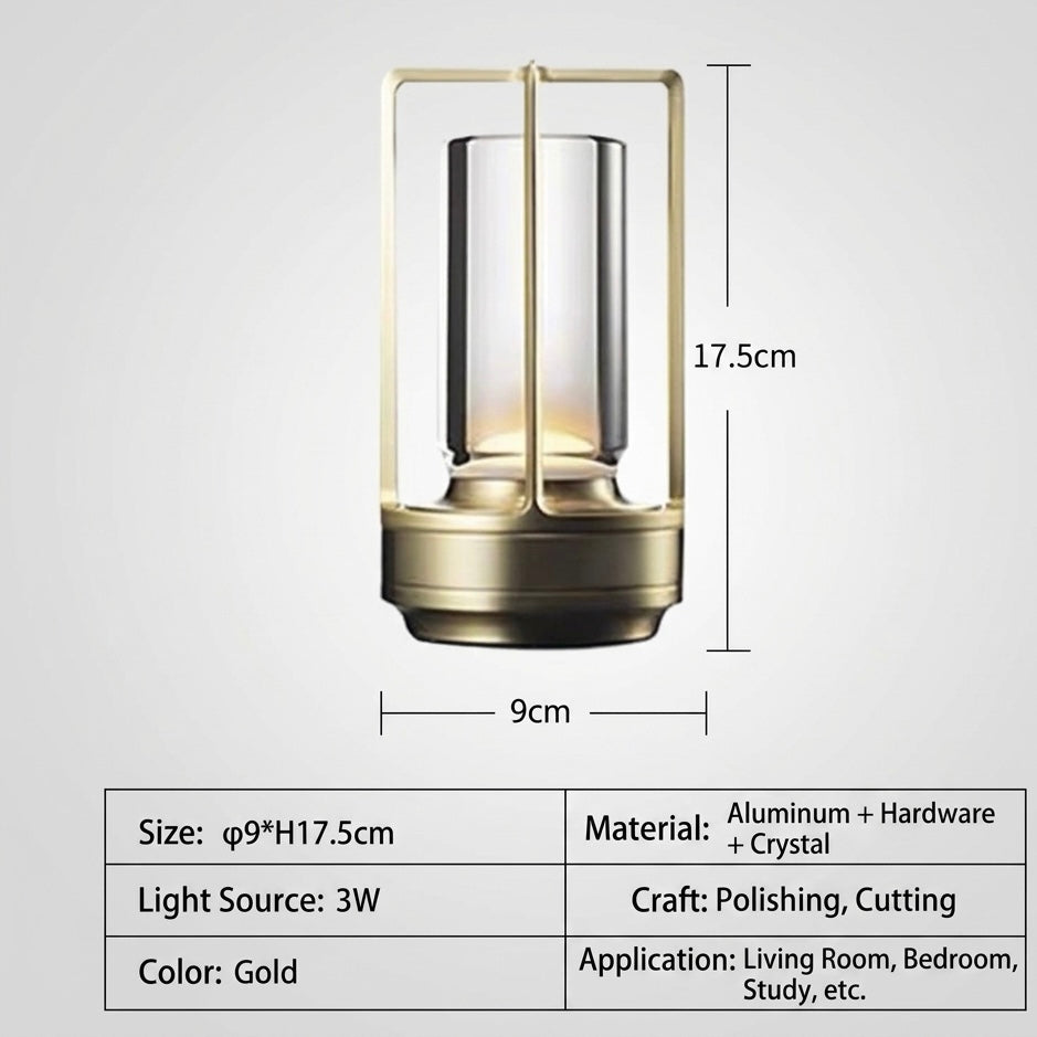 Modern Cordless LED Table Lamp for Cafe, Bar & Outdoor Use
