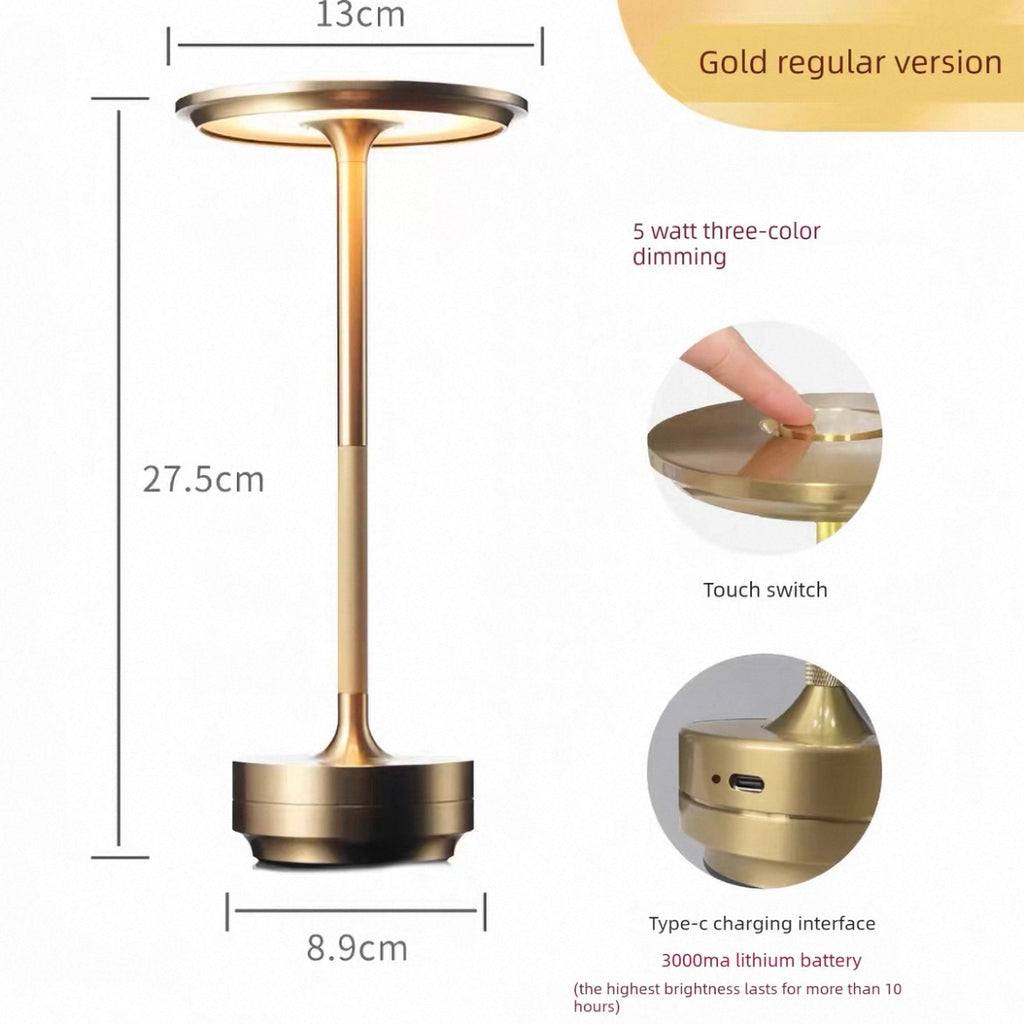 Modern Cordless LED Table Lamp for Cafe, Bar & Outdoor Use