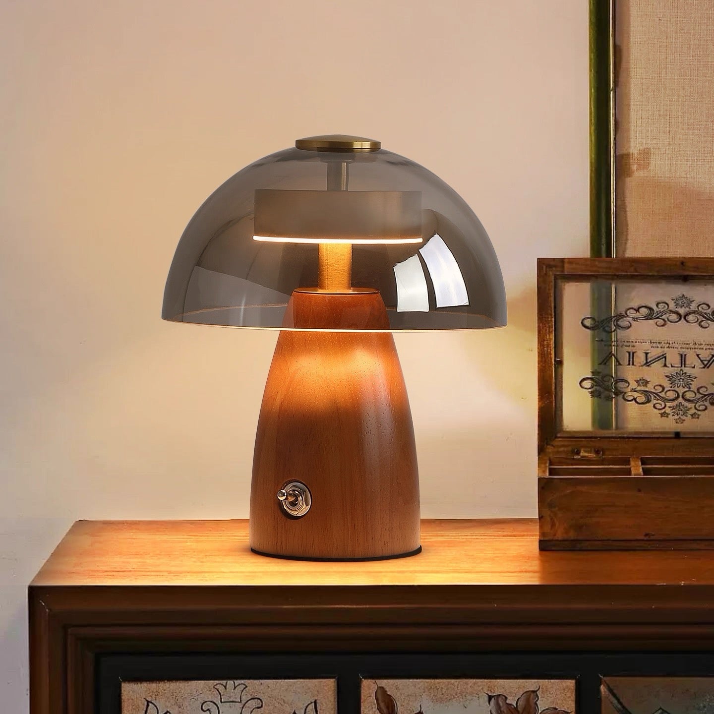 Mid-Century Vintage Table Lamp – Luxury Bedside & Living Room Atmosphere Light