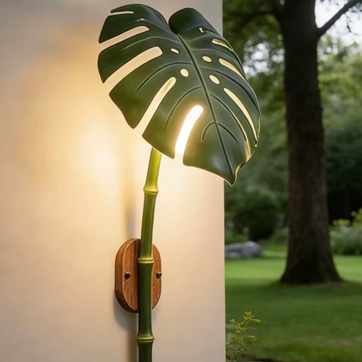 Outdoor Bamboo LED Wall Light – Waterproof Garden & Patio Lamp