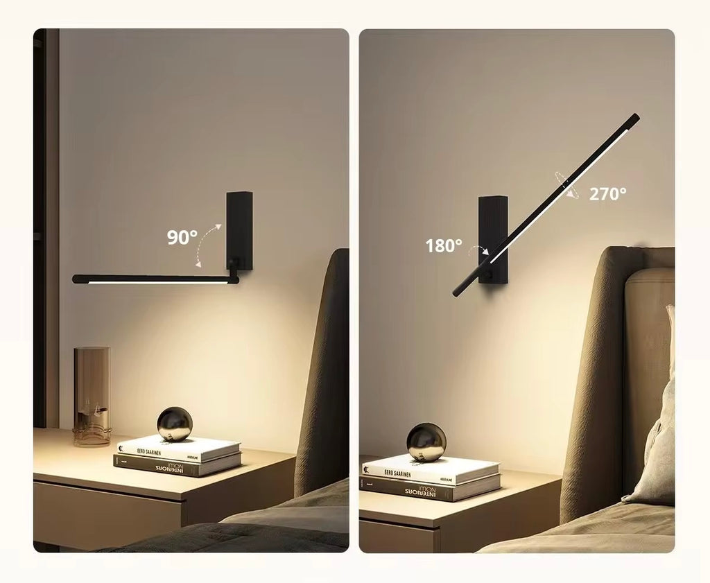 Modern 360° Rotating Aluminum Bedside Lamp – Quiet Luxury Edition
