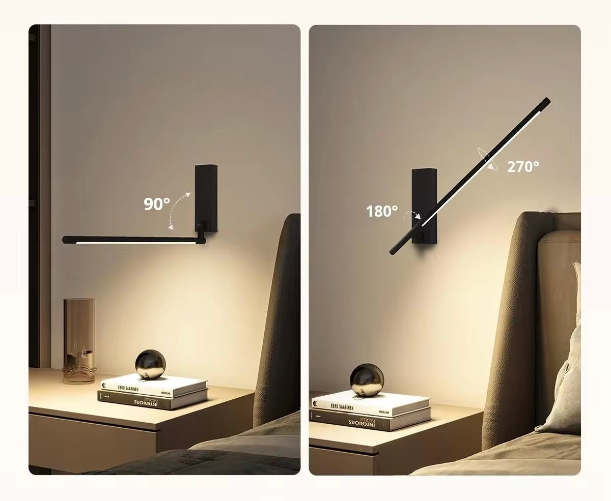 Modern 360° Rotating Aluminum Bedside Lamp – Quiet Luxury Edition