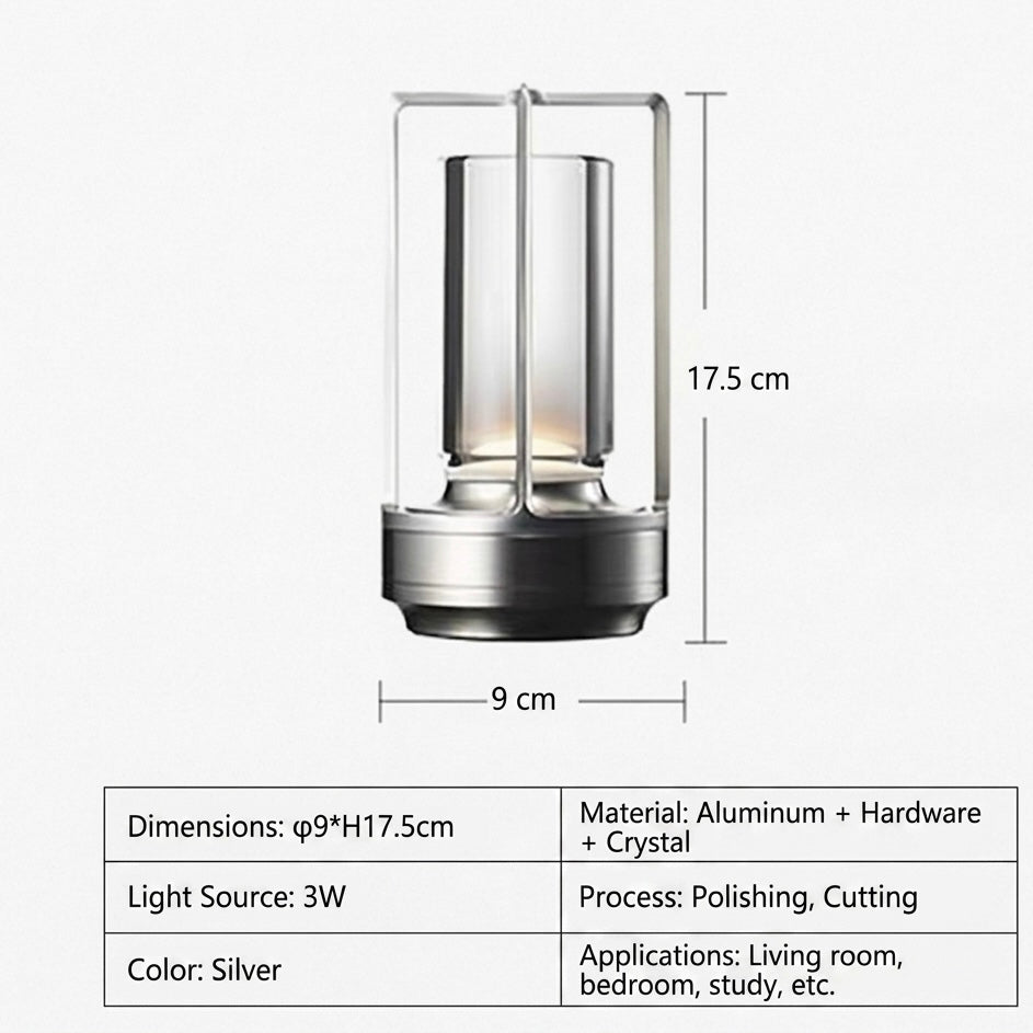 Modern Cordless LED Table Lamp for Cafe, Bar & Outdoor Use
