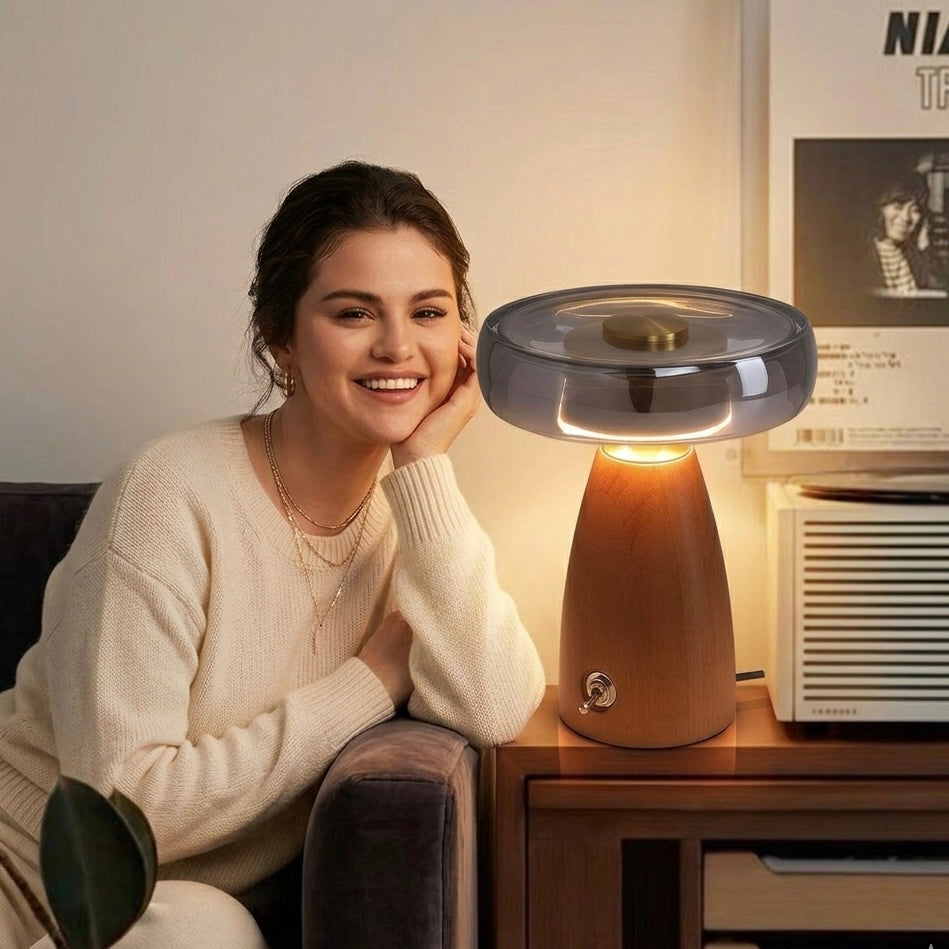 Mid-Century Vintage Table Lamp – Luxury Bedside & Living Room Atmosphere Light