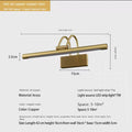 Premium All-Copper LED Mirror Front Light | Sleek No-Drill Wall Vanity Fixture