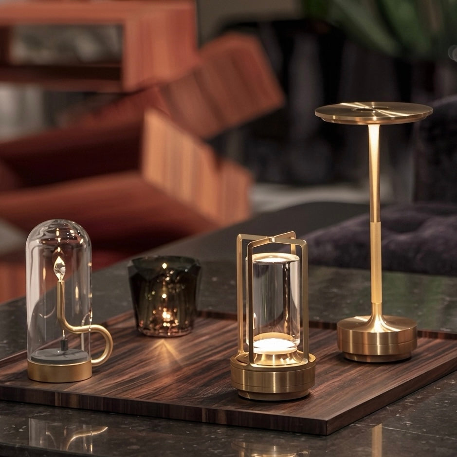 Modern Cordless LED Table Lamp for Cafe, Bar & Outdoor Use