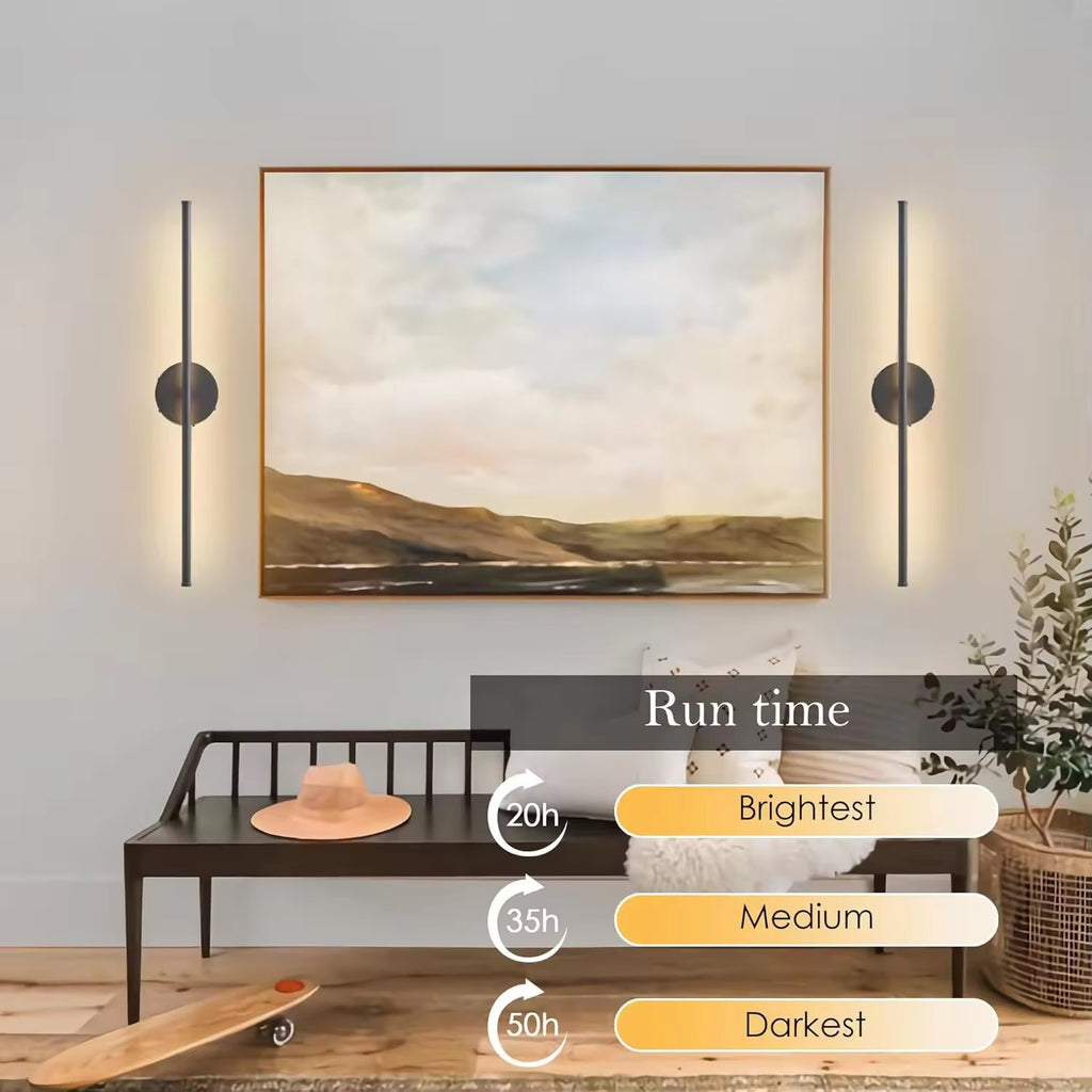 Cordless LED Wall Sconce, Rechargeable Wireless Wall Lamp with Remote