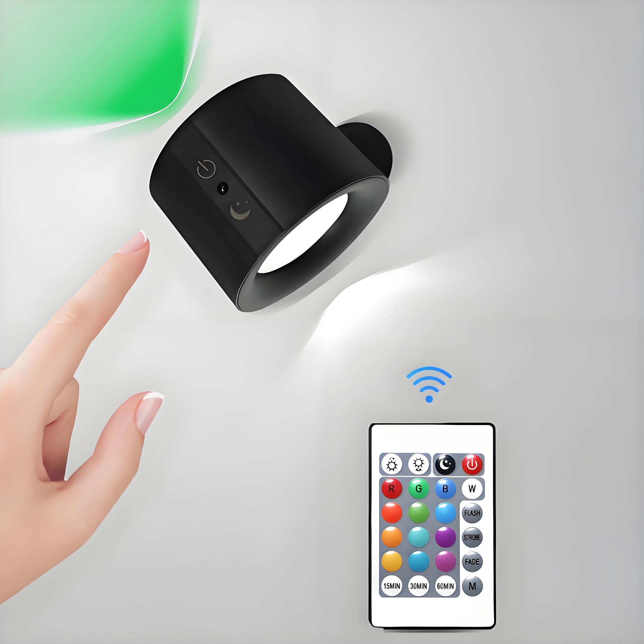 Magnetic Rechargeable LED Wall Lamp with Remote & 360° Rotation