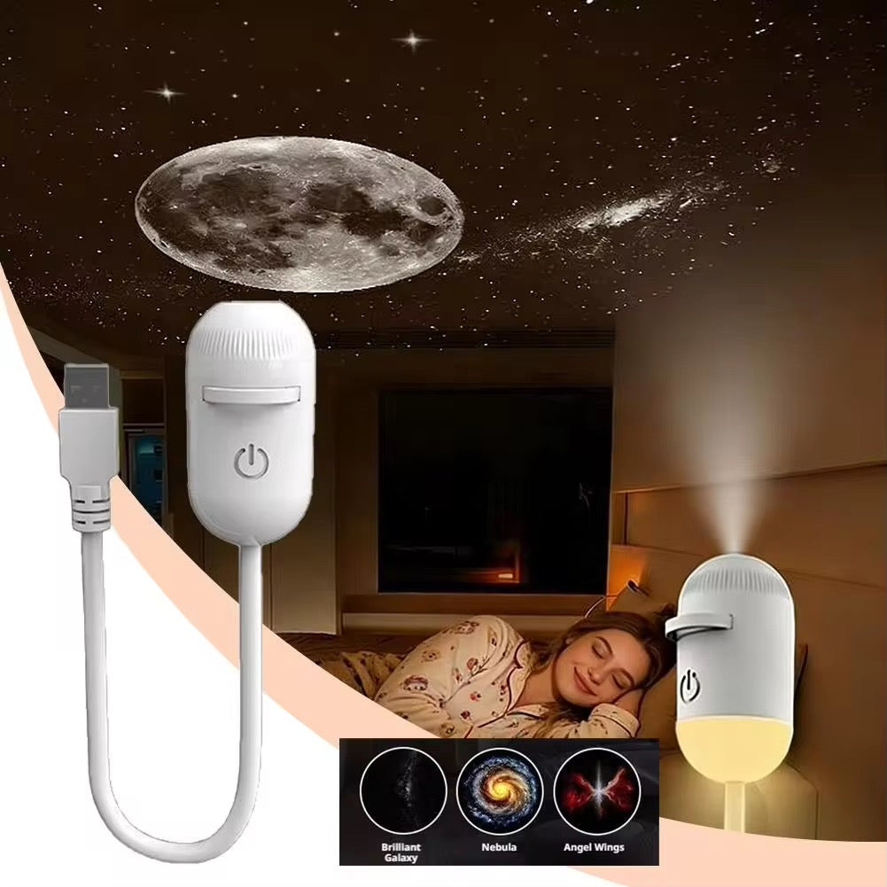 Sleep-Inducing Starry Night Light – Rotating Aurora Projector