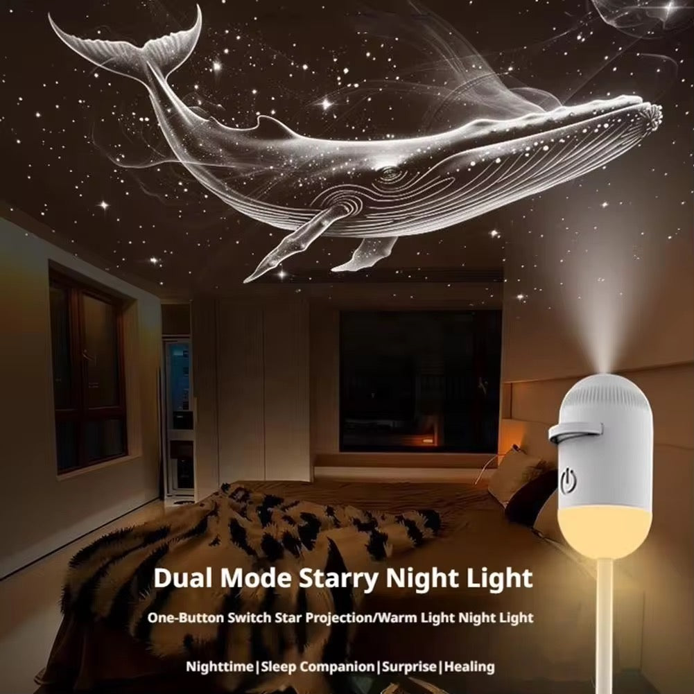 Sleep-Inducing Starry Night Light – Rotating Aurora Projector