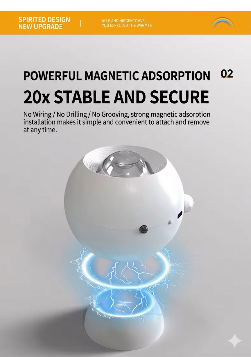 Magnetic LED Wall Lamps: Remote-Control Bedroom & Emergency Lighting